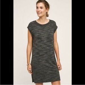 Anthro Cloth & Stone | Marled black-gray t shirt dress